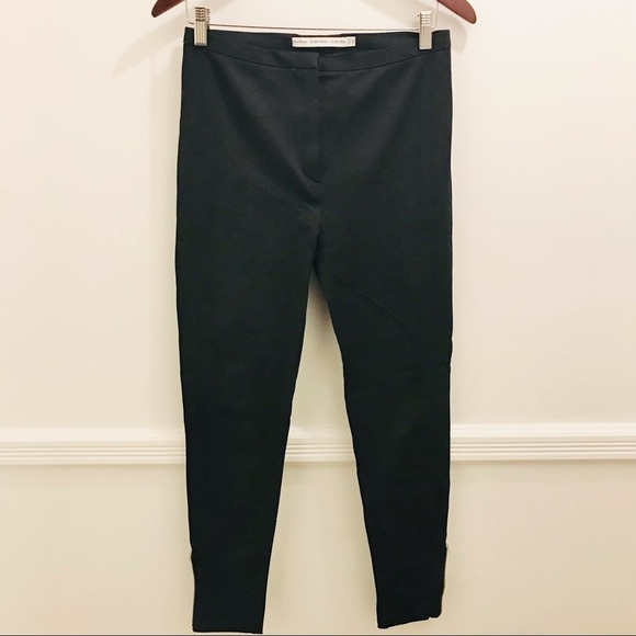 & Other Stories Pants - & Other Stories Skinny Black Pants 10 ankle zippers slim cotton